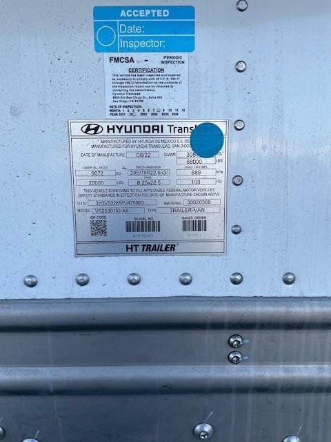 2023 HYUNDAI 53' TK REEFER 8008719206