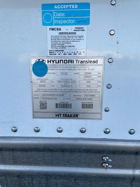 2023 HYUNDAI 53' TK REEFER 8008719944