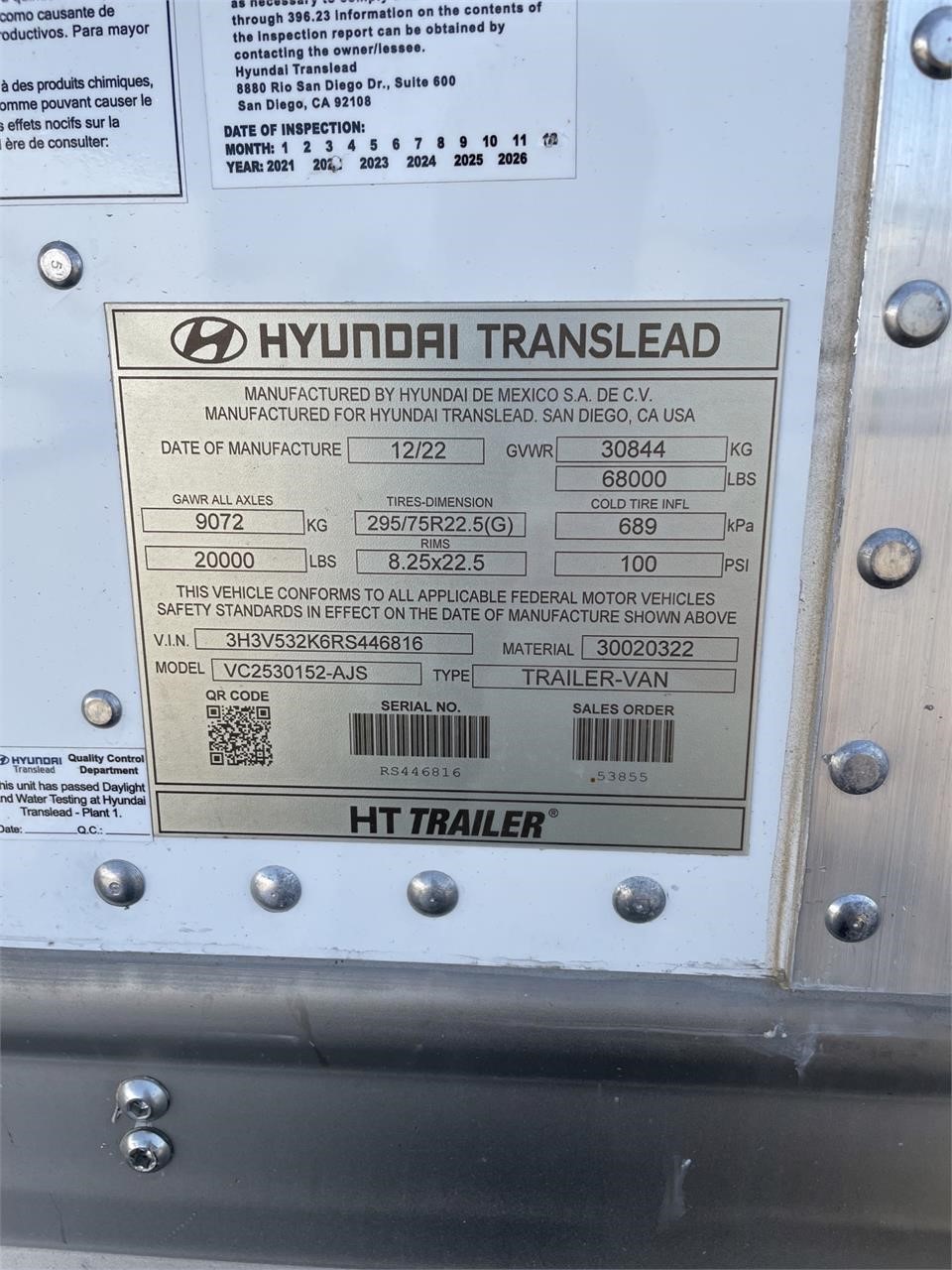 2024 HYUNDAI DRY VAN 8037419449