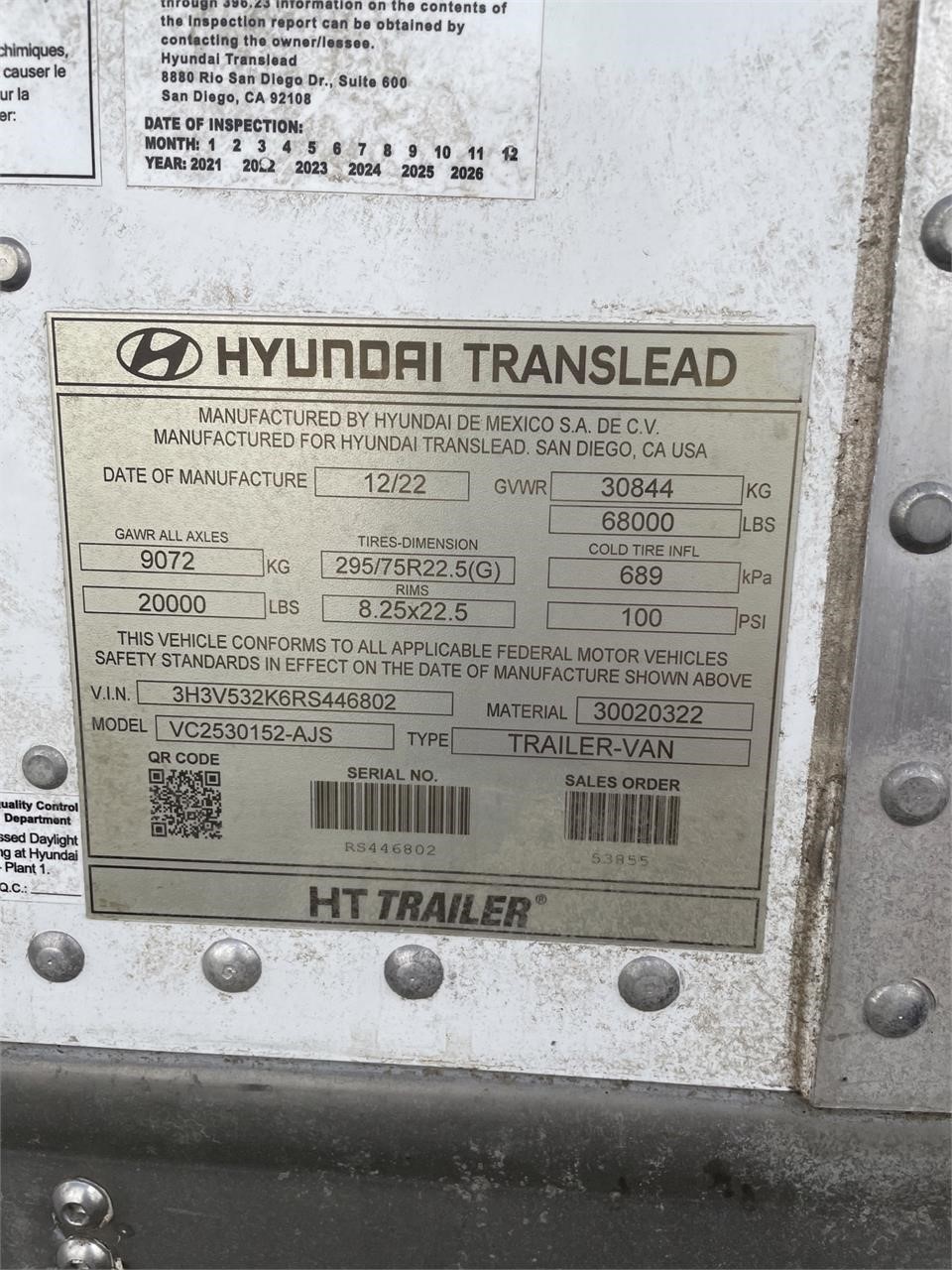 2024 HYUNDAI DRY VAN 8037420625