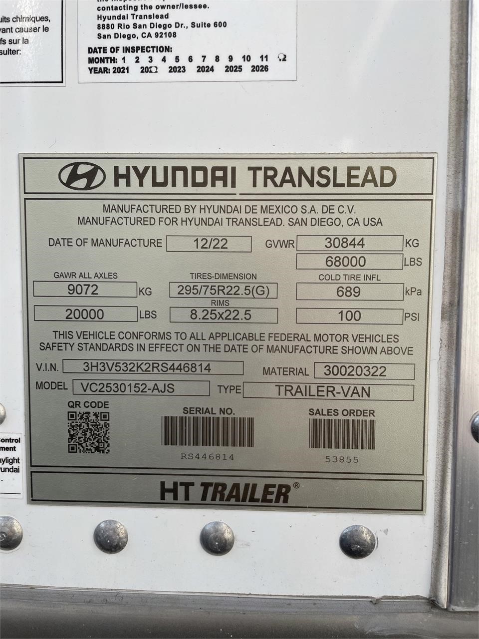 2024 HYUNDAI DRY VAN 8037443278